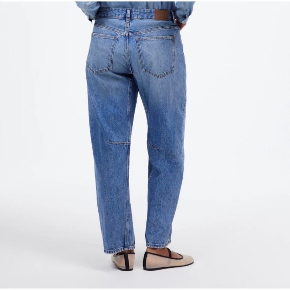 Madewell The Curvy Darted Barrel-Leg Jean Wide Leg Low Slung Blue Denim size 28 - Picture 3 of 10